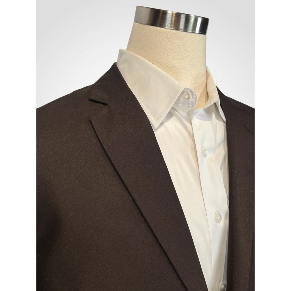 New Braveman 52R 45x36 Unhemmed Solid Cigar Brown Classic 2-Piece Suit NWT - Picture 8 of 16